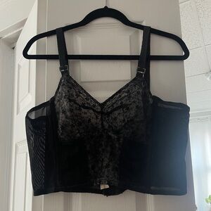 Vintage corset top/ long line bra